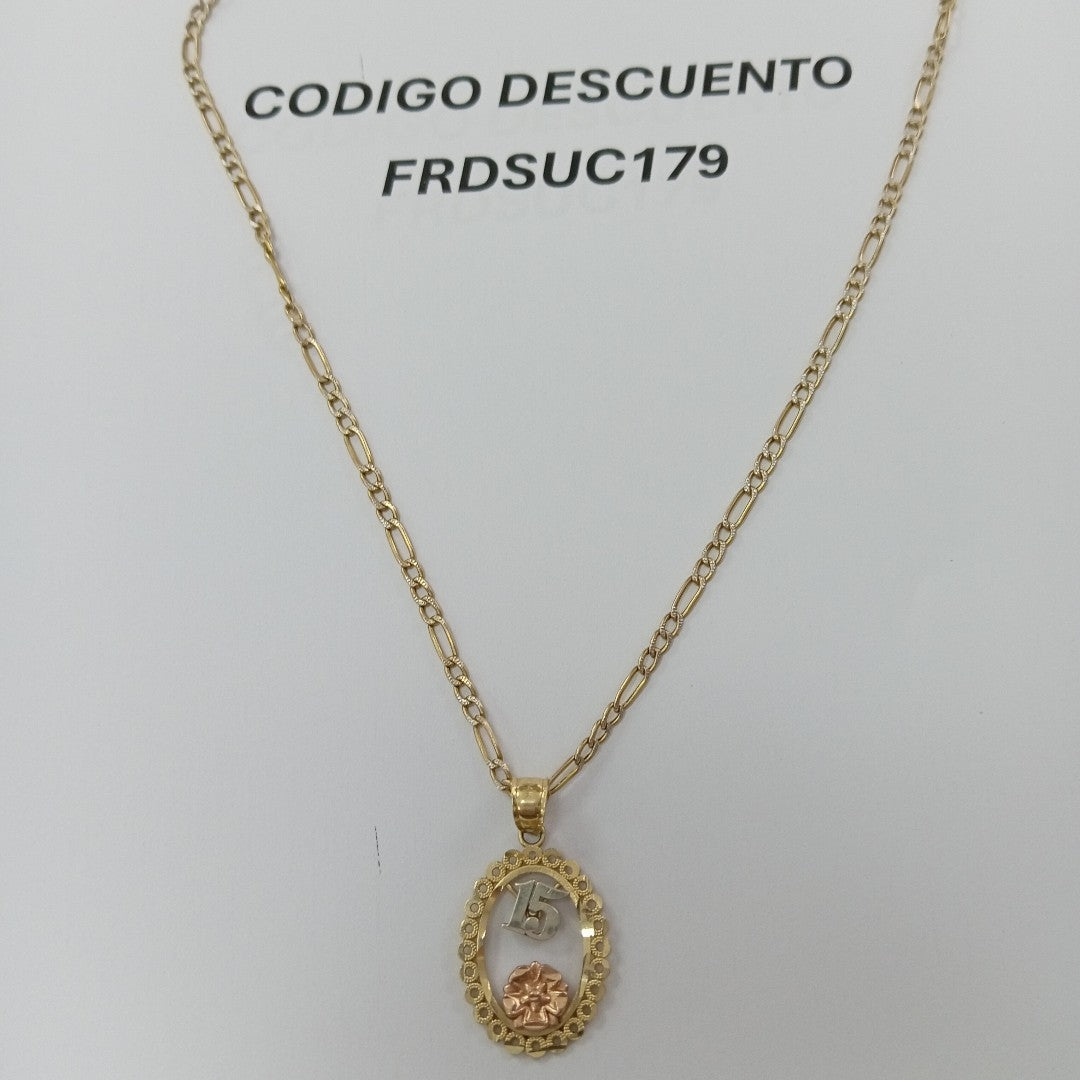 CADENA, DIJE ORO 14 K 4.3 GRMS (SEMINUEVO)