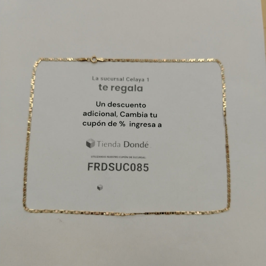 CADENA ORO, ORO COMBINADO 10 K 3.1 GRMS (SEMINUEVO)
