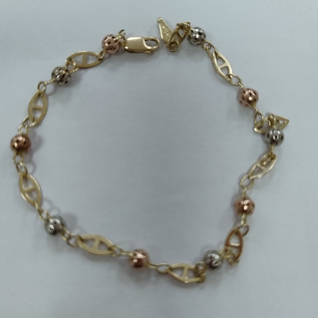 PULSERA ORO COMBINADO 14 K 2,50 GRMS (SEMINUEVO)