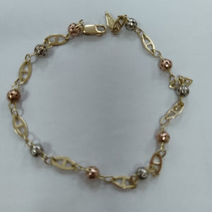 PULSERA ORO COMBINADO 14 K 2,50 GRMS (SEMINUEVO)