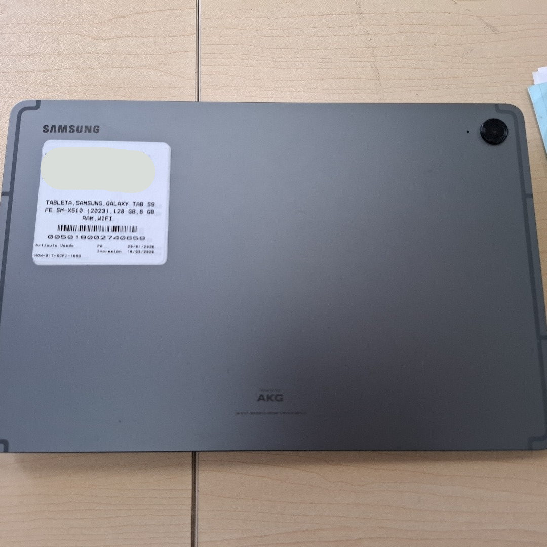 TABLETA SAMSUNG GALAXY TAB S9 FE SM-X510 (2023) 128 GB 6 GB RAM (SEMINUEVO)