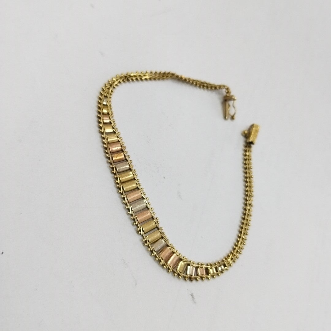 PULSERA ORO COMBINADO 10 K 7,80 GRMS (SEMINUEVO)