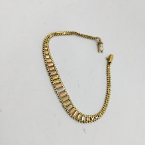 PULSERA ORO COMBINADO 10 K 7,80 GRMS (SEMINUEVO)