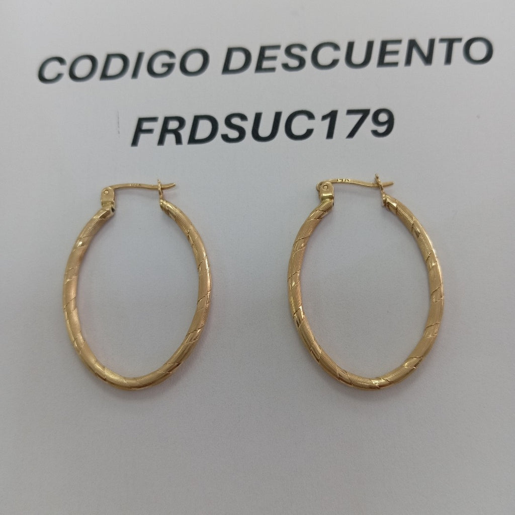 ARETES PAR ORO 14 K 3 GRMS (SEMINUEVO)
