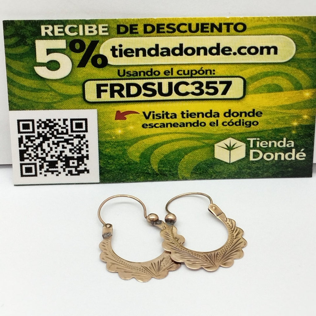 ARRACADAS PAR ORO 8 K 1.8 GRMS (SEMINUEVO)