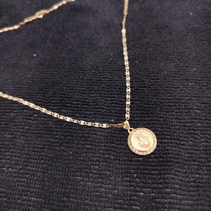 CADENA,MEDALLA RELIGIOSA ORO,ORO COMBINADO 10 K 3,70 GRMS (SEMINUEVO)
