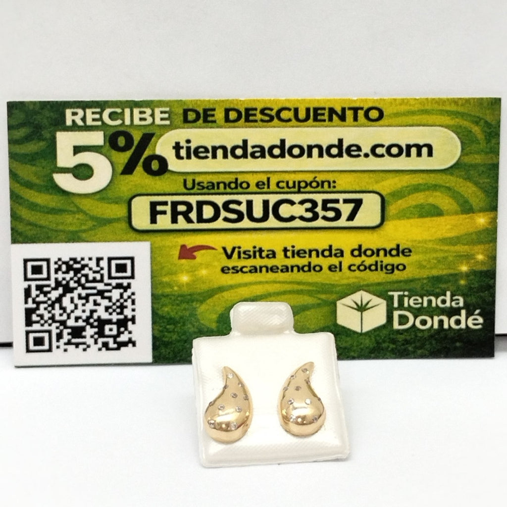BROQUELES ORO 14K 2 (NUEVO)