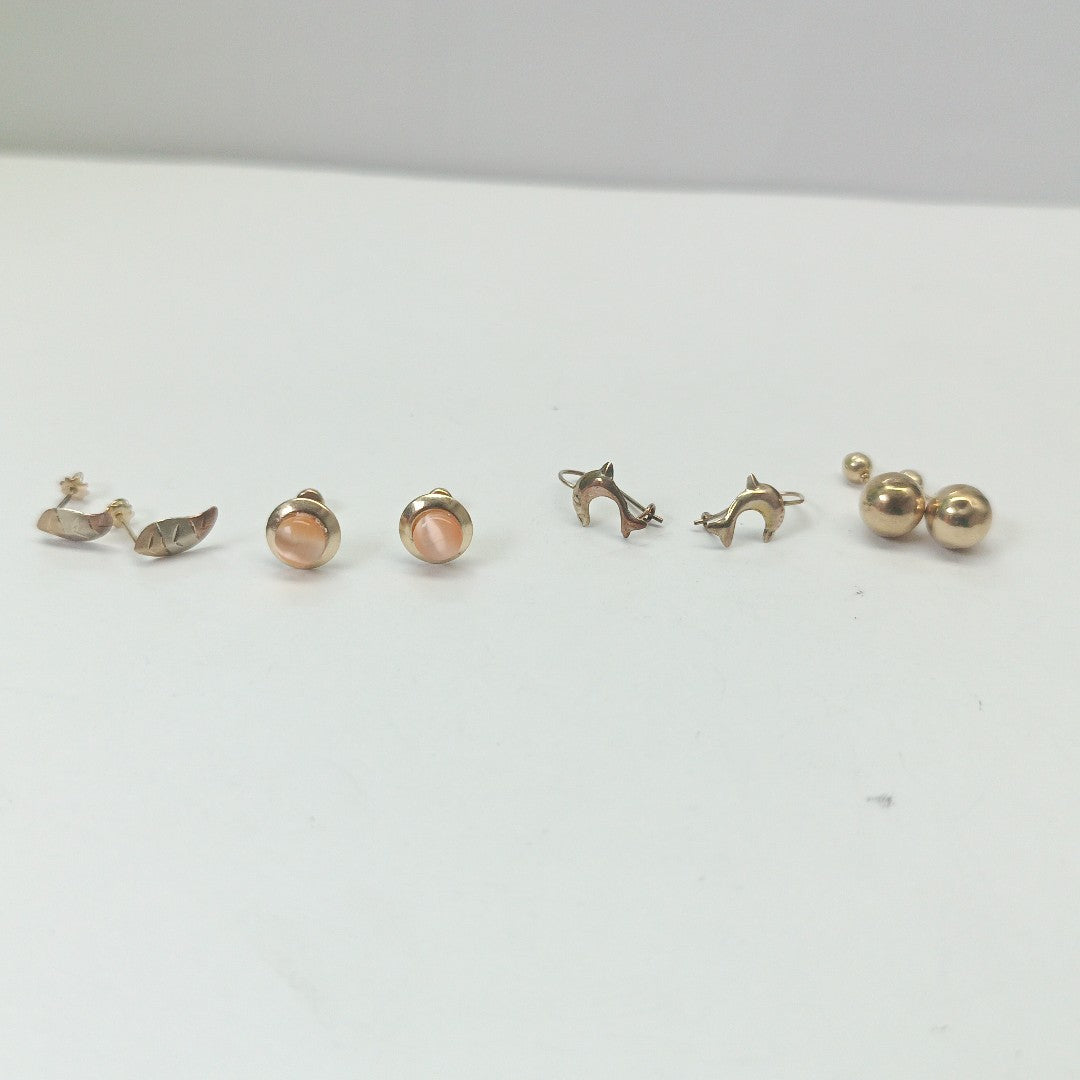 BROQUELES PAR ORO, ORO COMBINADO 10 K 1.4 GRMS (SEMINUEVO)