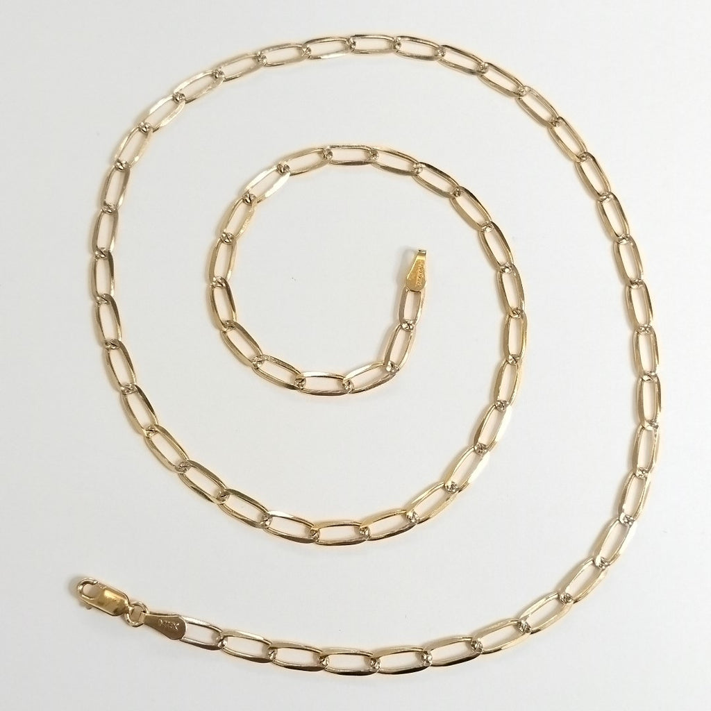 CADENA TEJIDO ESLABONES 11.1G 55 CM 14K (NUEVO)