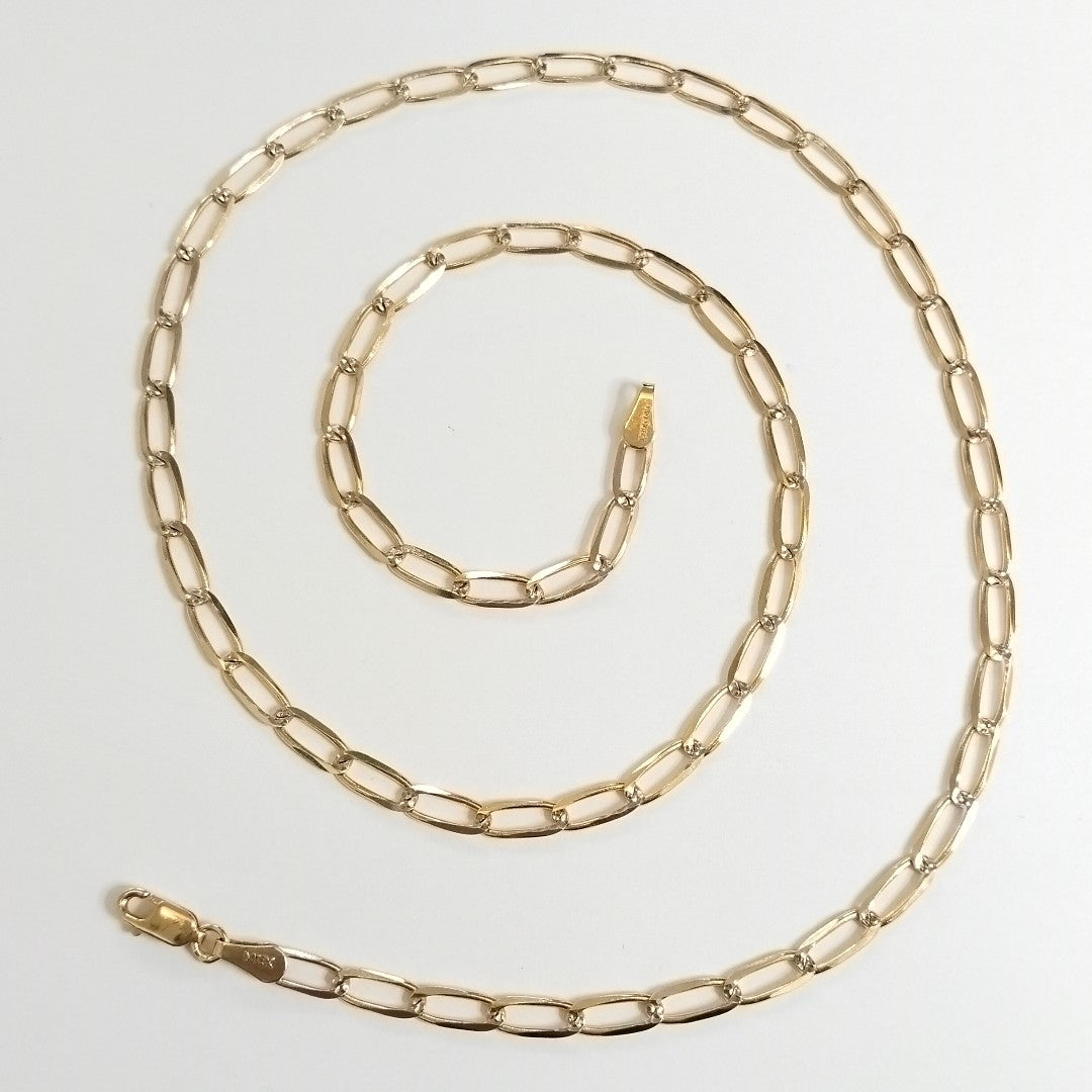 CADENA TEJIDO ESLABONES 11.1G 55 CM 14K (NUEVO)