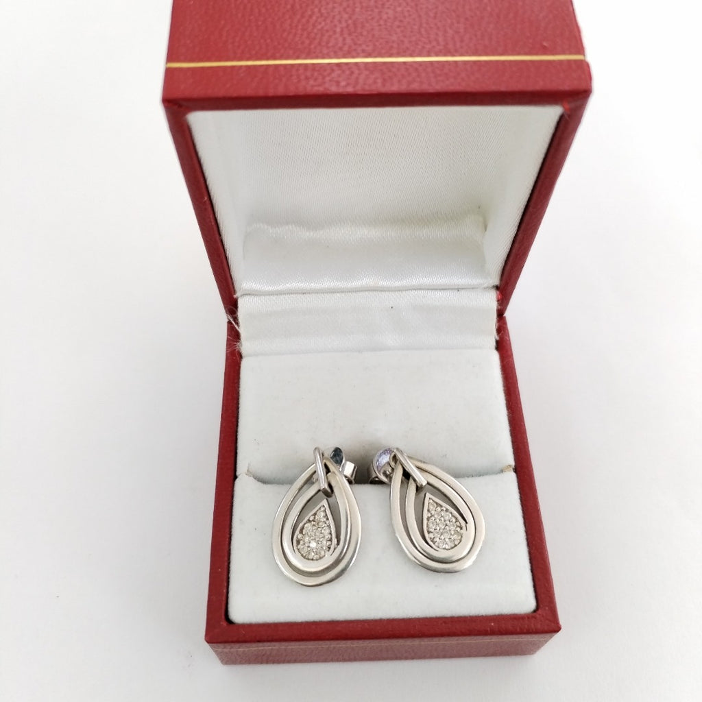 ARETES PAR ORO, ORO BLANCO 14 K 4.2 GRMS (SEMINUEVO)