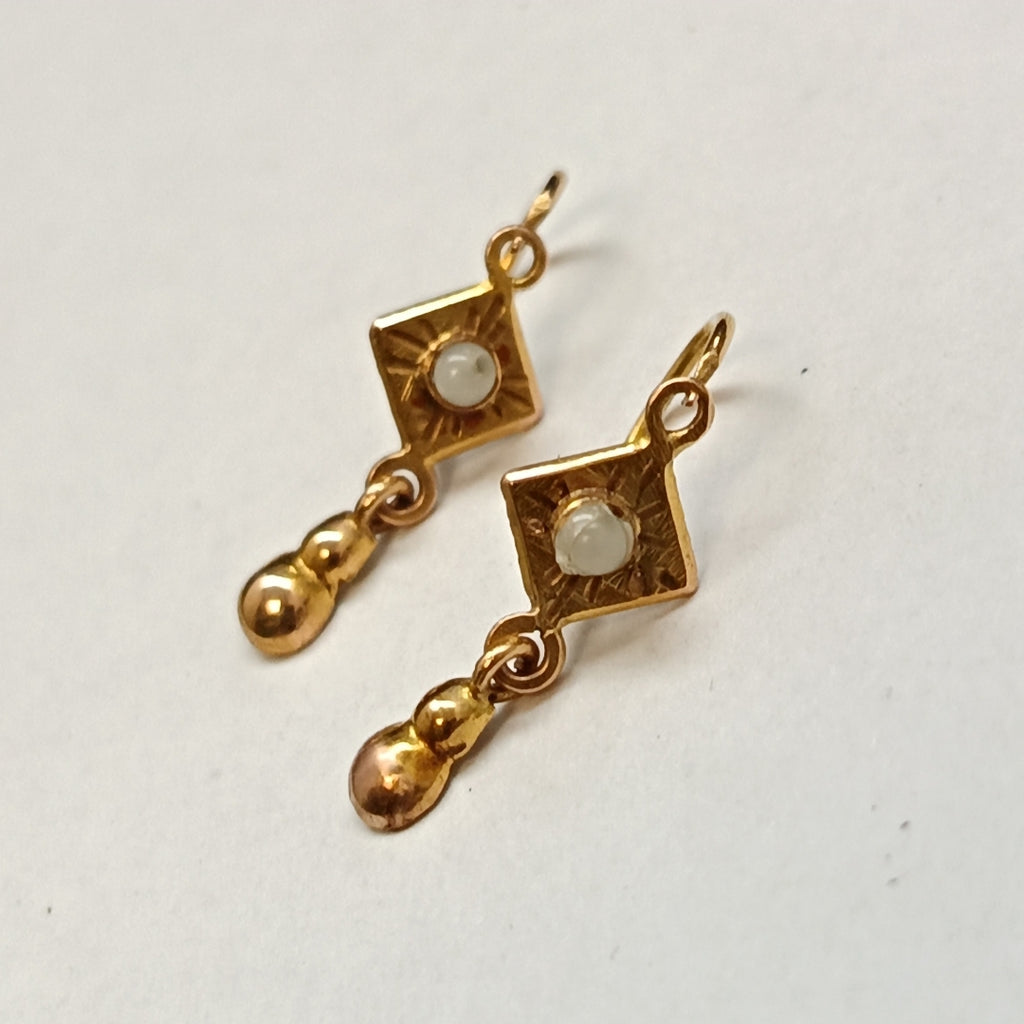 ARETES PAR ORO 14 K 1 GRMS (SEMINUEVO)