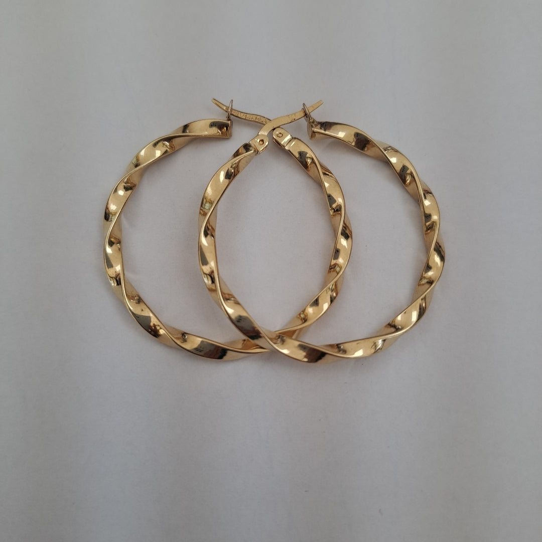 ARRACADAS PAR ORO 14 K 4.4 GRMS (SEMINUEVO)