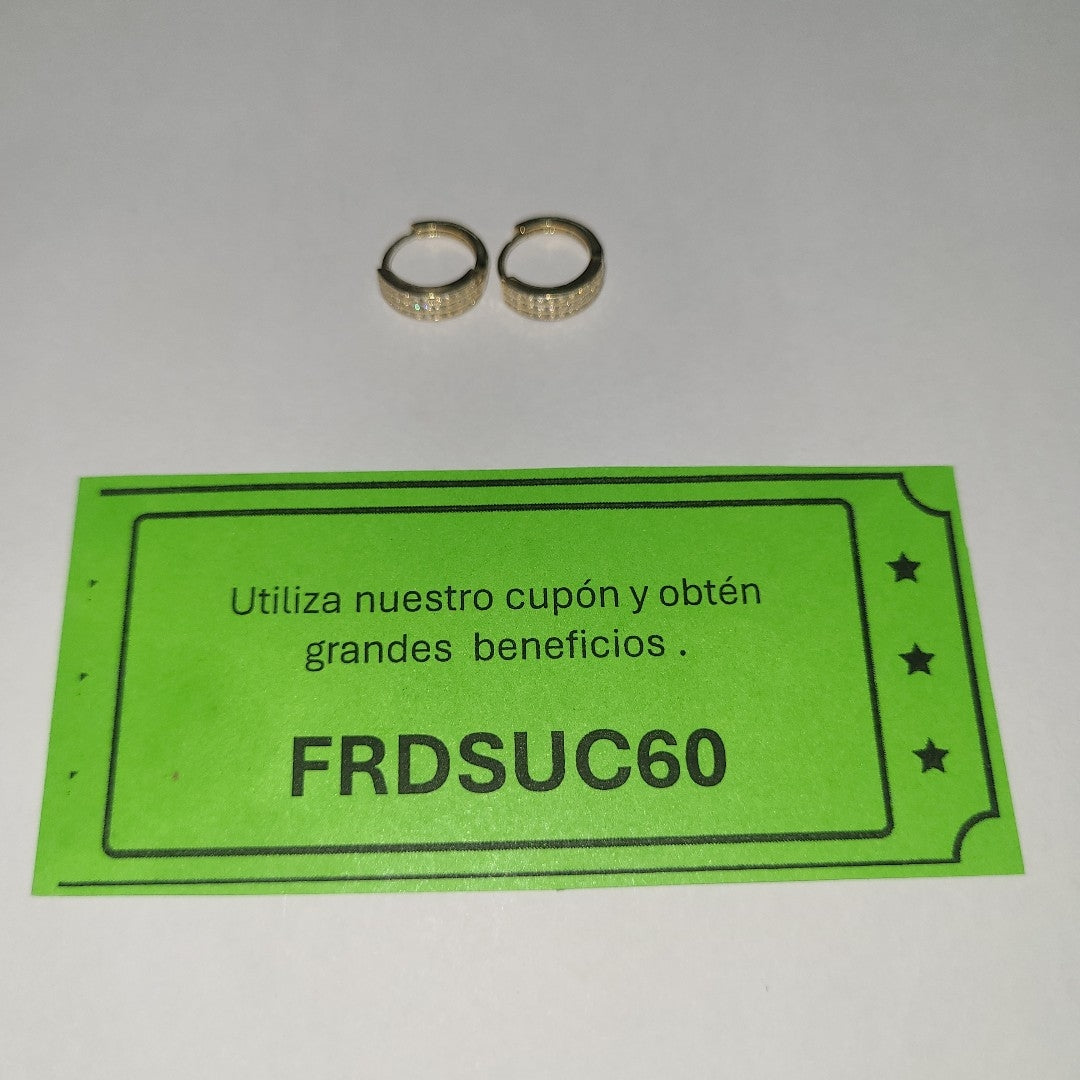 ARRACADAS PAR ORO 14 K 1.9 GRMS (SEMINUEVO)