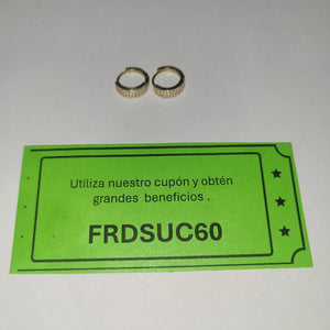 ARRACADAS PAR ORO 14 K 1.9 GRMS (SEMINUEVO)
