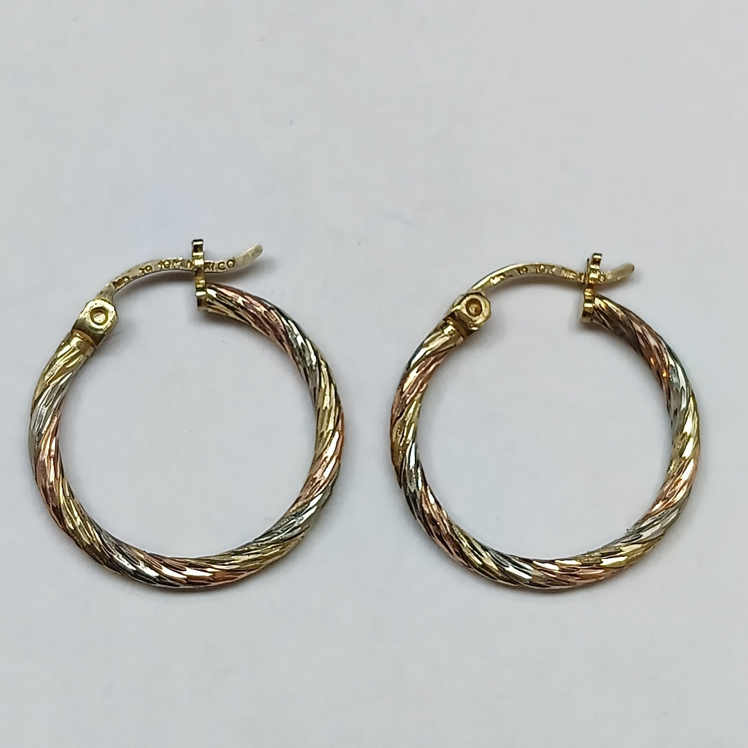 ARRACADAS PAR ORO COMBINADO 10 K 2,60 GRMS (SEMINUEVO)