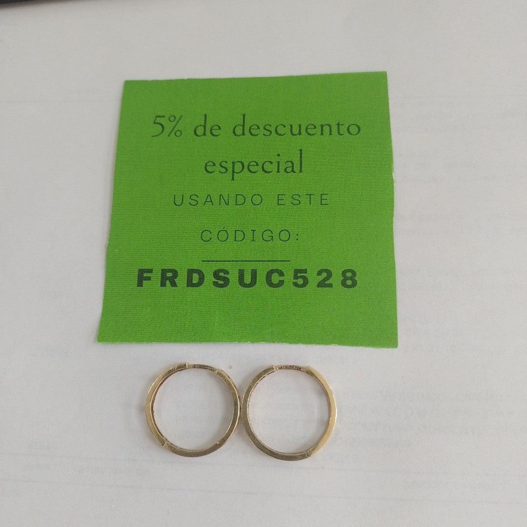 ARRACADAS PAR ORO 10 K 3.3 GRMS (SEMINUEVO)