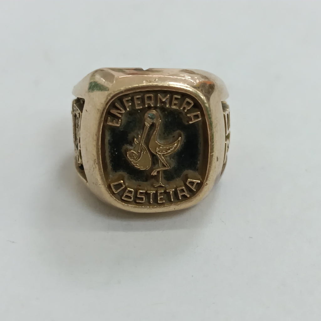 ANILLO DE GRADUACIÓN ORO 10 K 12,50 GRMS (SEMINUEVO)