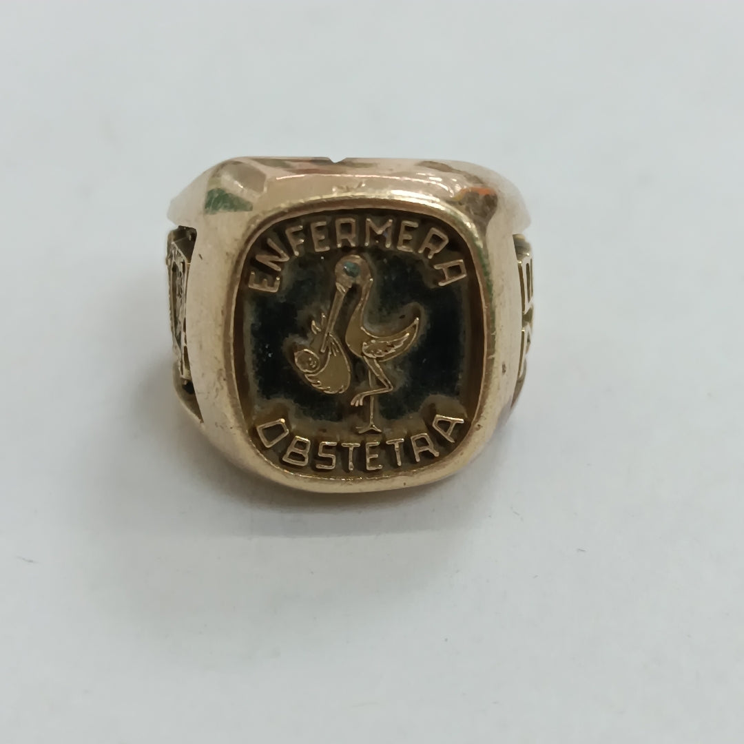 ANILLO DE GRADUACIÓN ORO 10 K 12,50 GRMS (SEMINUEVO)