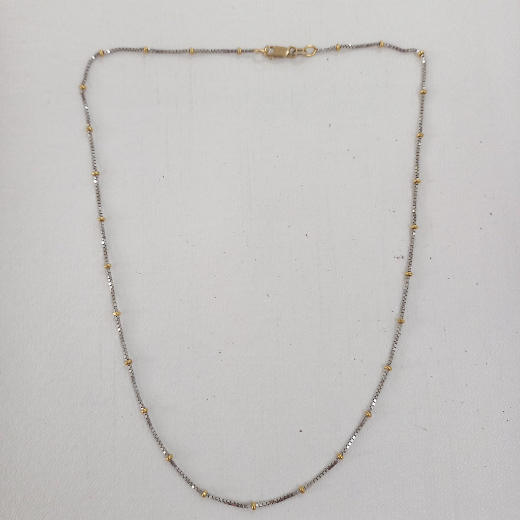 GARGANTILLA ORO, ORO BLANCO 14 K 3.8 GRMS (SEMINUEVO)
