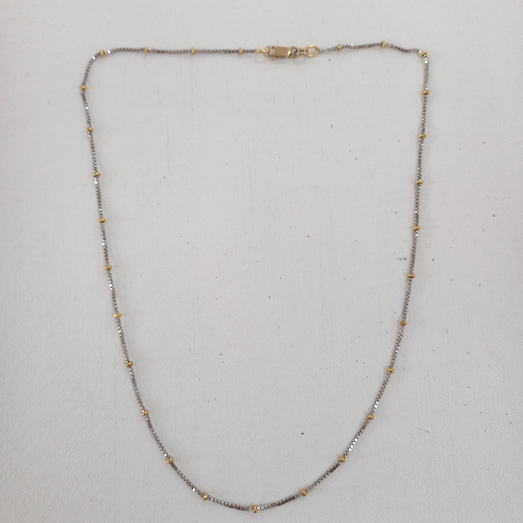 GARGANTILLA ORO, ORO BLANCO 14 K 3.8 GRMS (SEMINUEVO)