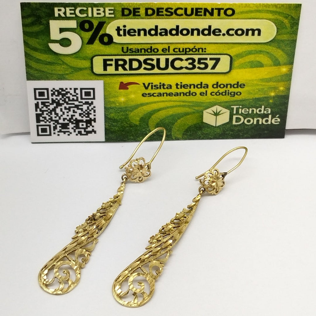 ARETES PAR ORO 14 K 4,80 GRMS (SEMINUEVO)