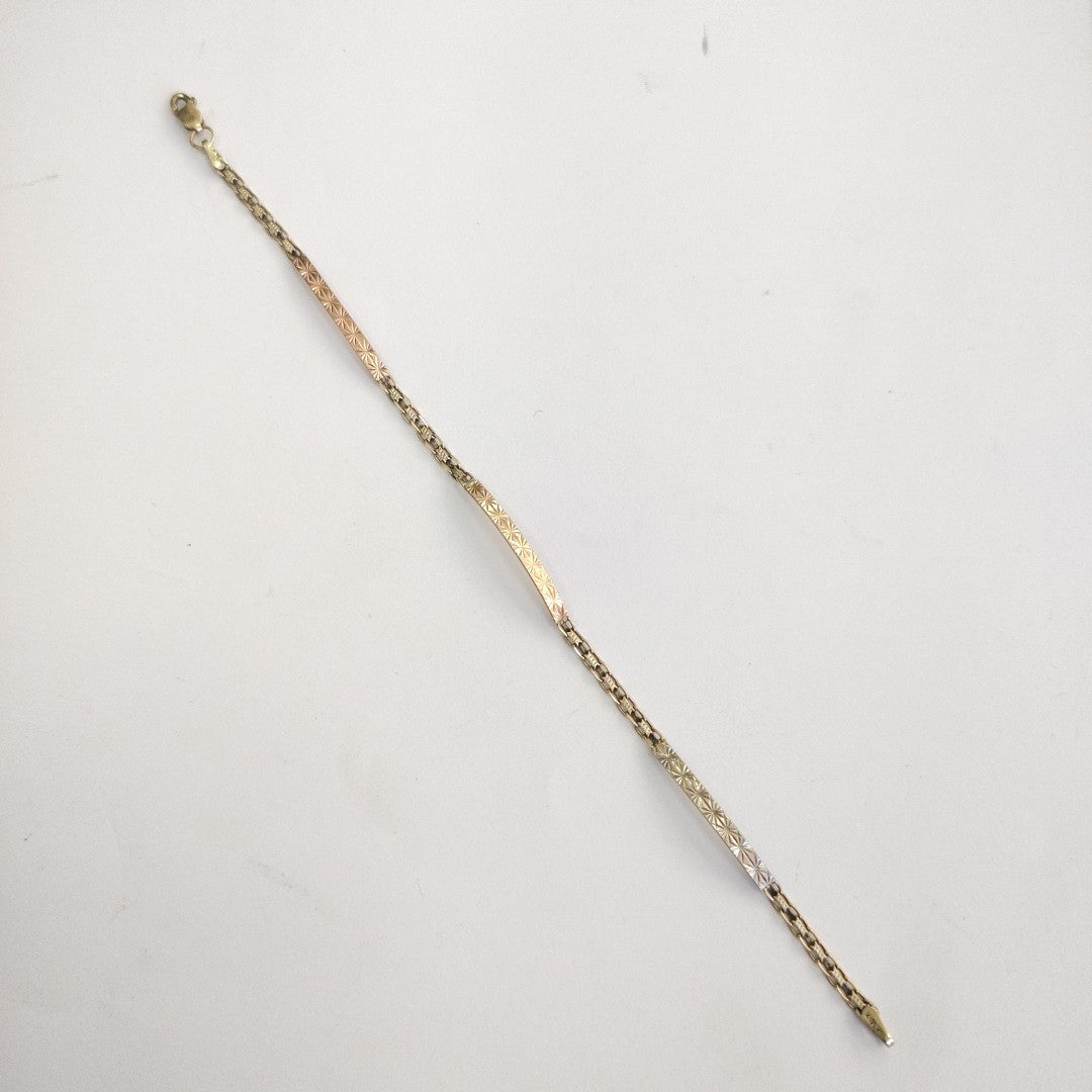 PULSERA ORO COMBINADO 10 K 2,60 GRMS (SEMINUEVO)