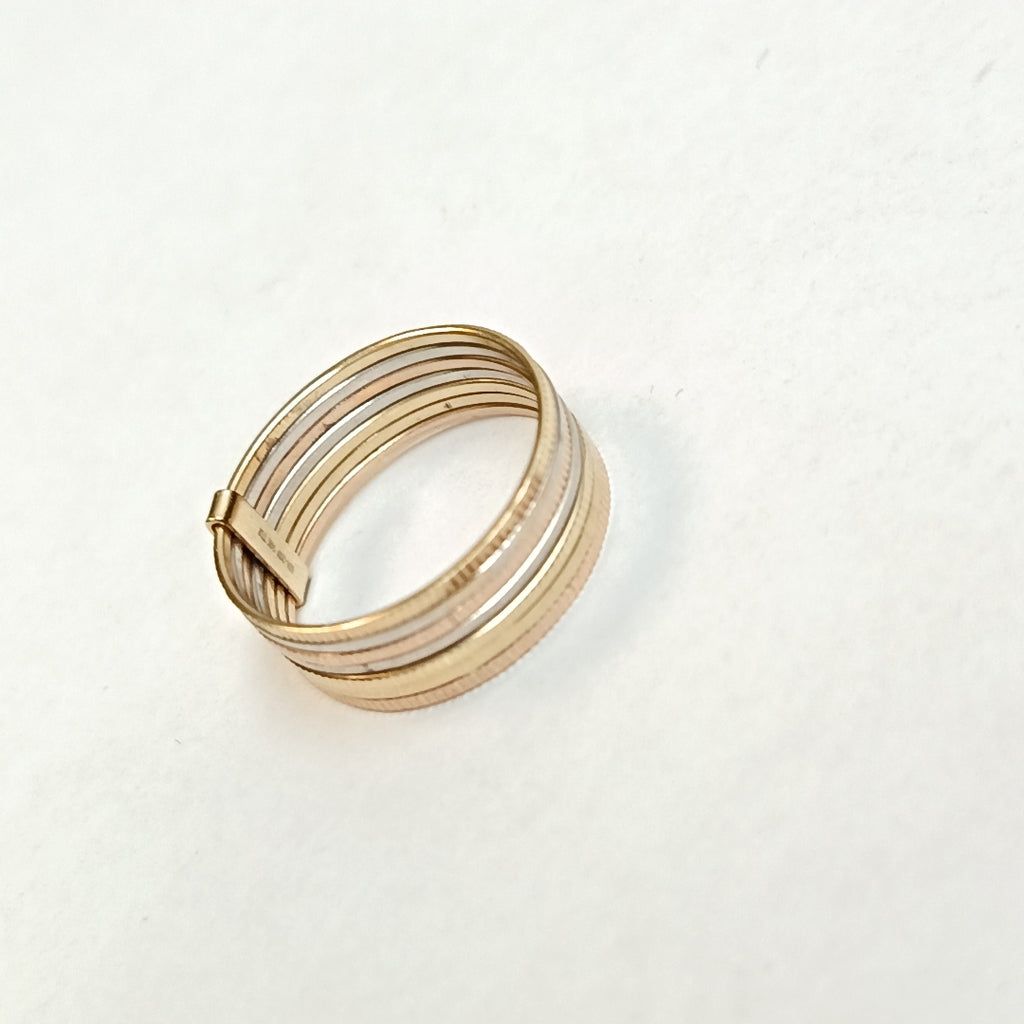 SEMANARIO DE ARGOLLAS ORO COMBINADO 14 K 2.8 GRMS (SEMINUEVO)