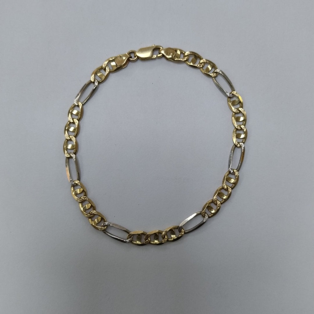 PULSERA ORO COMBINADO 14 K 7,00 GRMS (SEMINUEVO)
