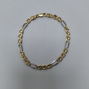 PULSERA ORO COMBINADO 14 K 7,00 GRMS (SEMINUEVO)