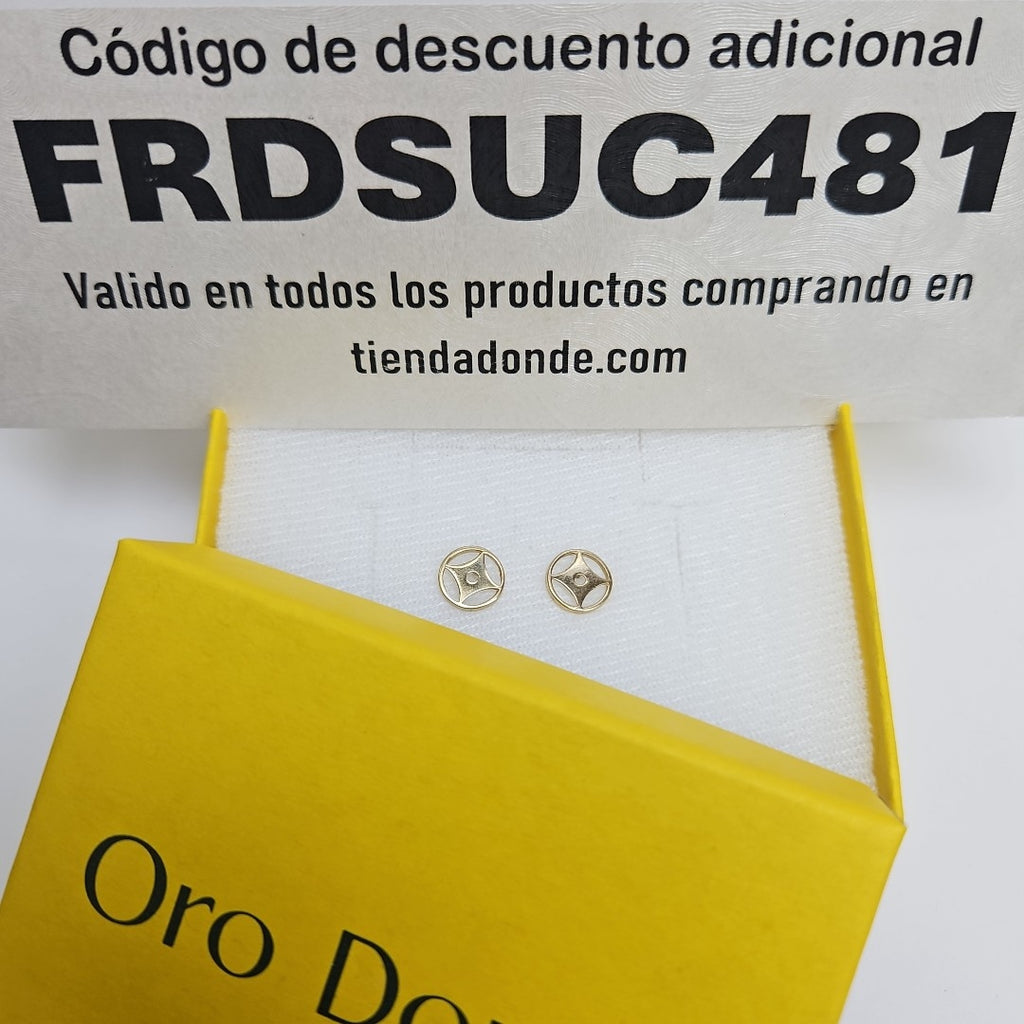BROQUELES ORO 10K 1 (NUEVO)