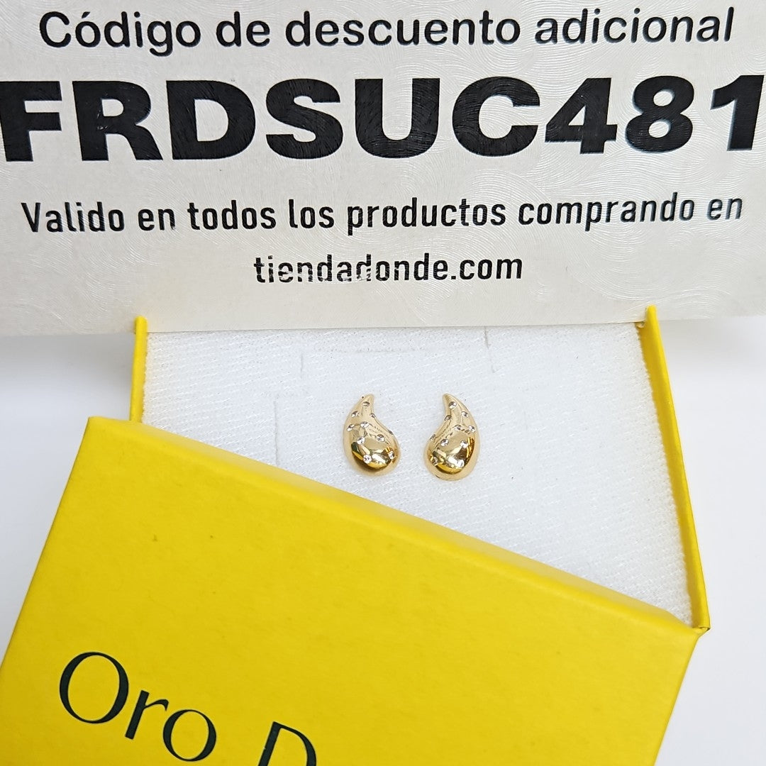 BROQUELES ORO 14K 2.1 (NUEVO)