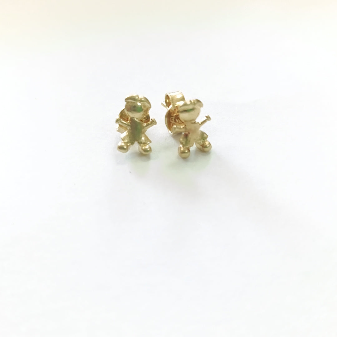 BROQUELES PAR ORO 14 K 1 GRMS (SEMINUEVO)