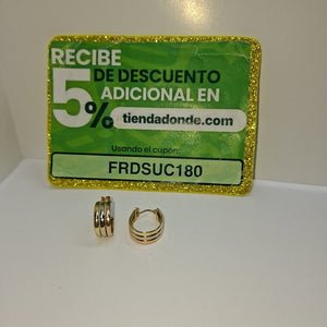 ARRACADAS PAR ORO COMBINADO 14 K 3,60 GRMS (SEMINUEVO)