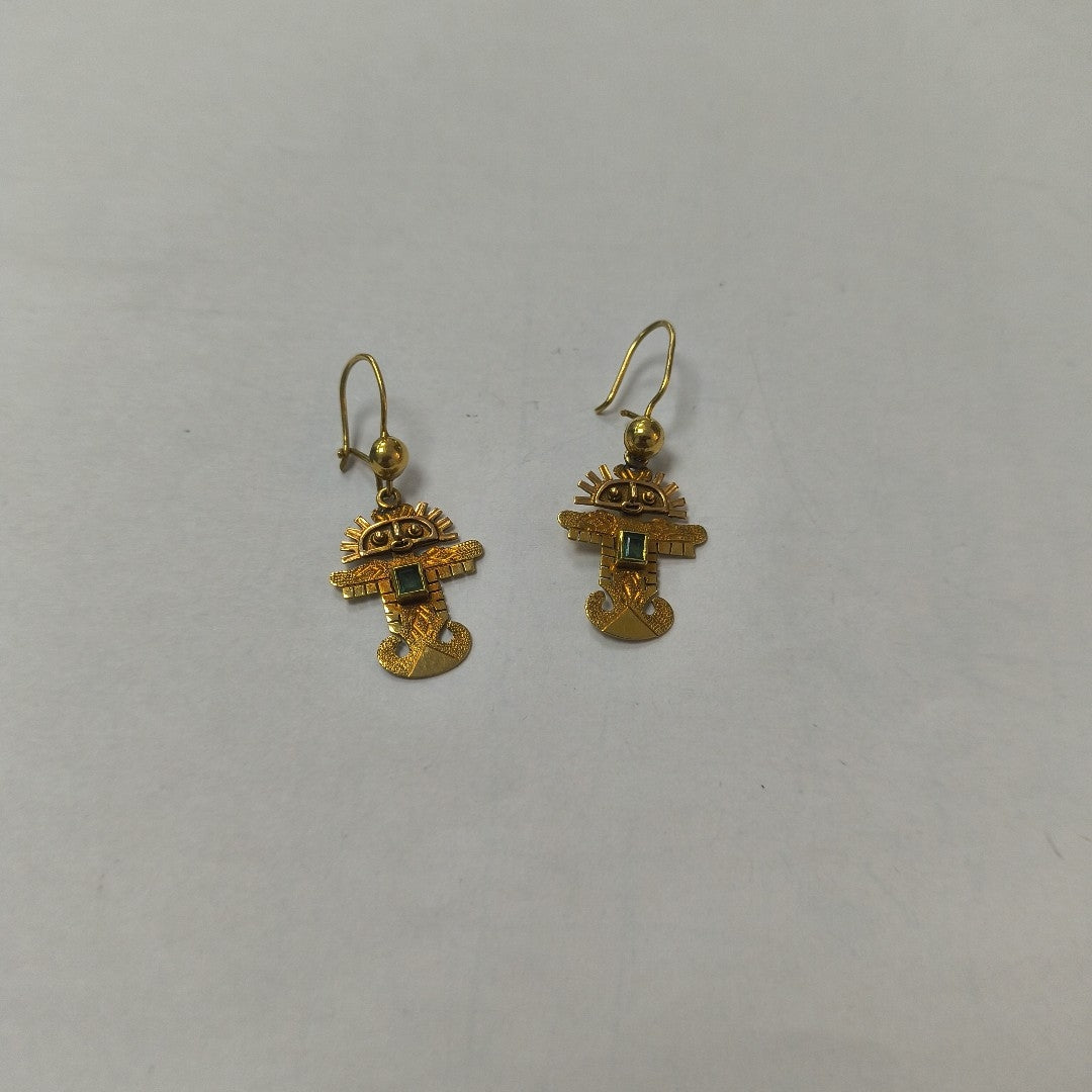 ARETES PAR ORO 18 K 3.5 GRMS (SEMINUEVO)