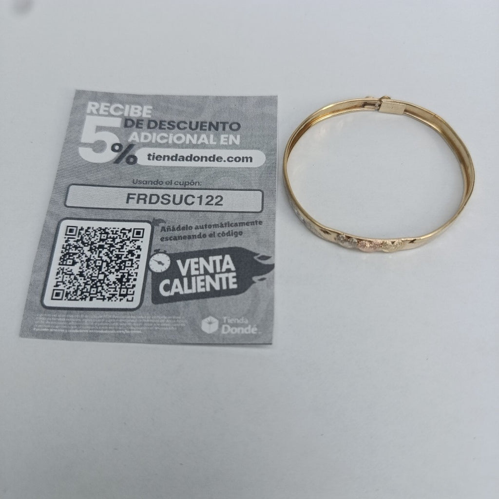 PULSERA RIGIDA ORO 14 K 4 GRMS (SEMINUEVO)