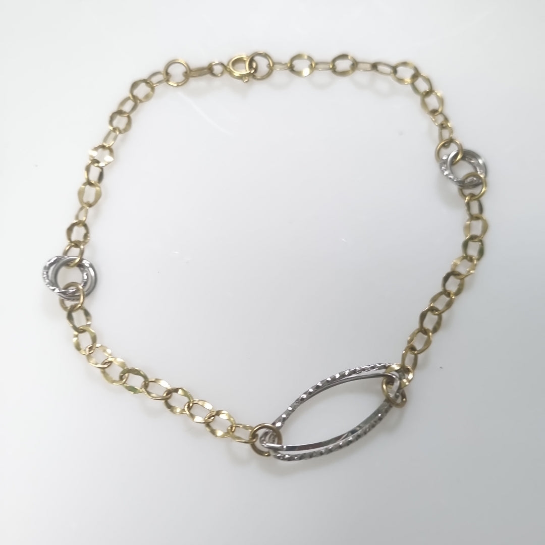 PULSERA ORO, ORO COMBINADO 14 K 1.5 GRMS (SEMINUEVO)