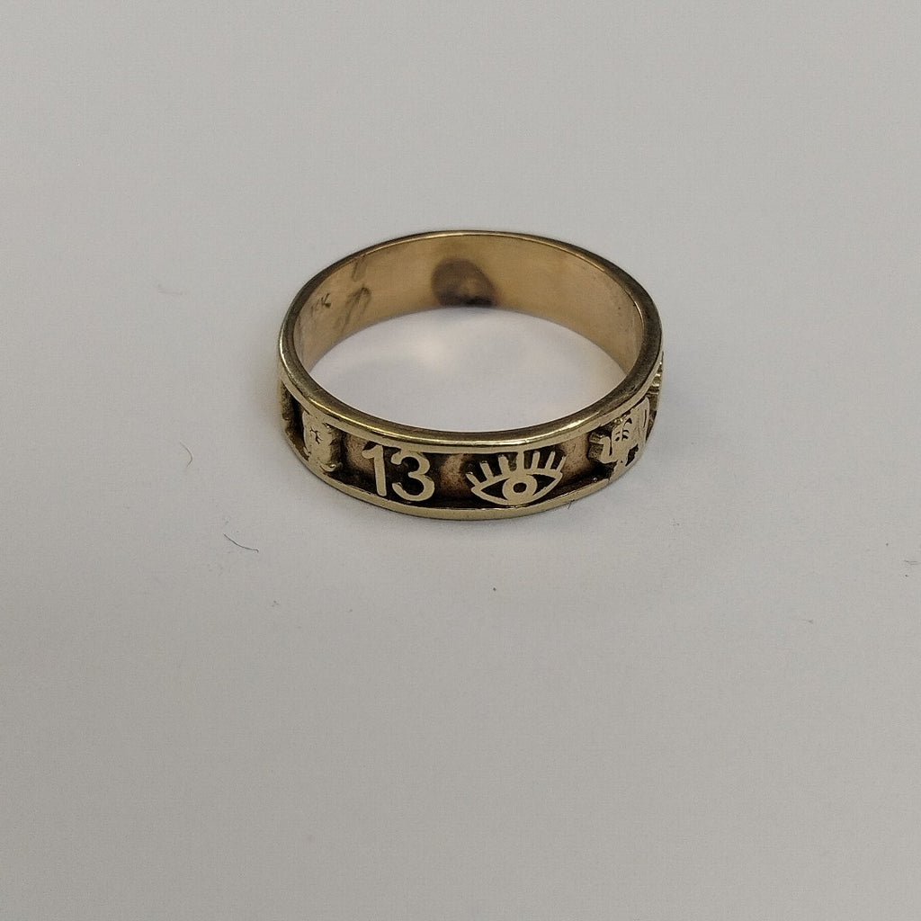 ARGOLLA DE LA SUERTE ORO 14 K 3,00 GRMS (SEMINUEVO)