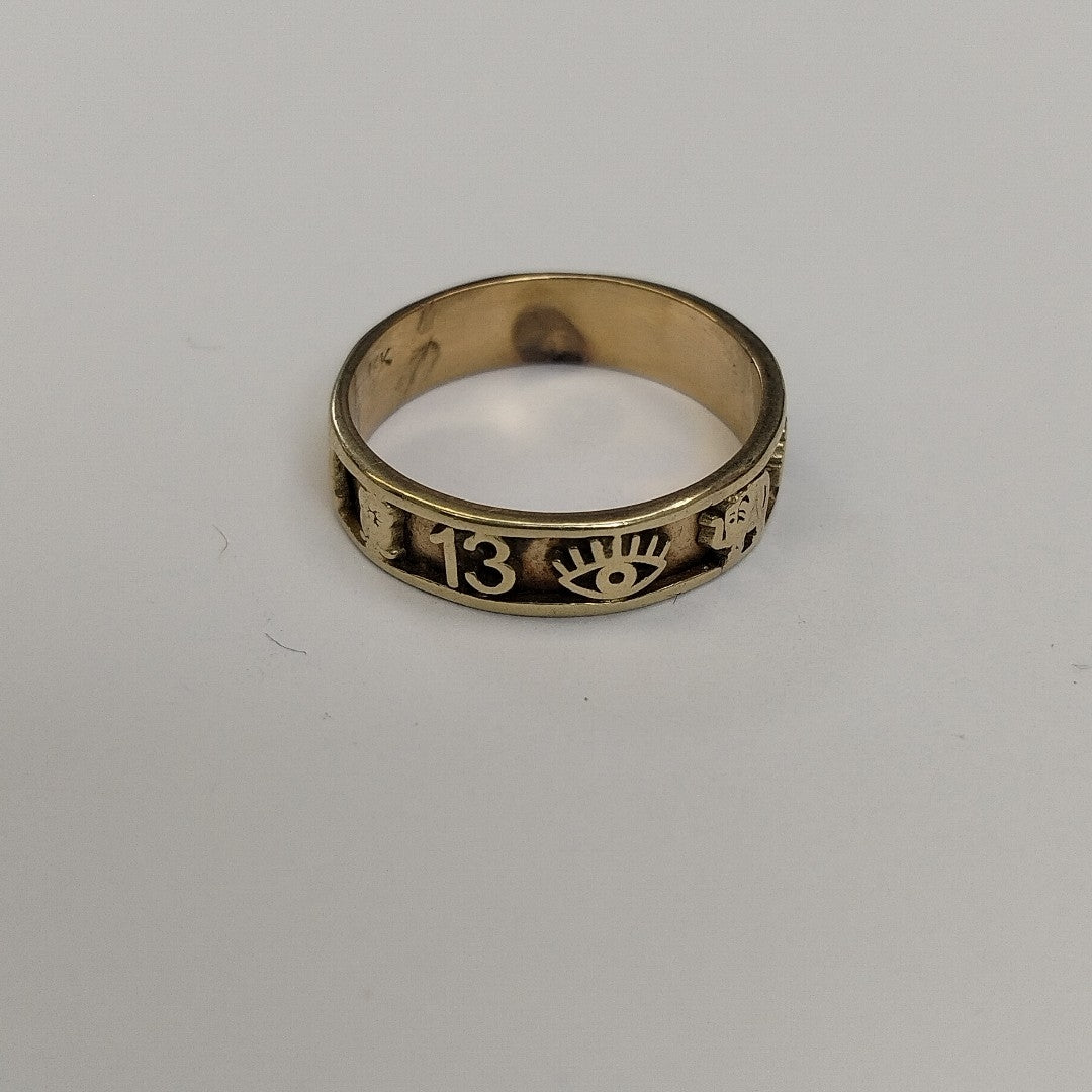 ARGOLLA DE LA SUERTE ORO 14 K 3,00 GRMS (SEMINUEVO)