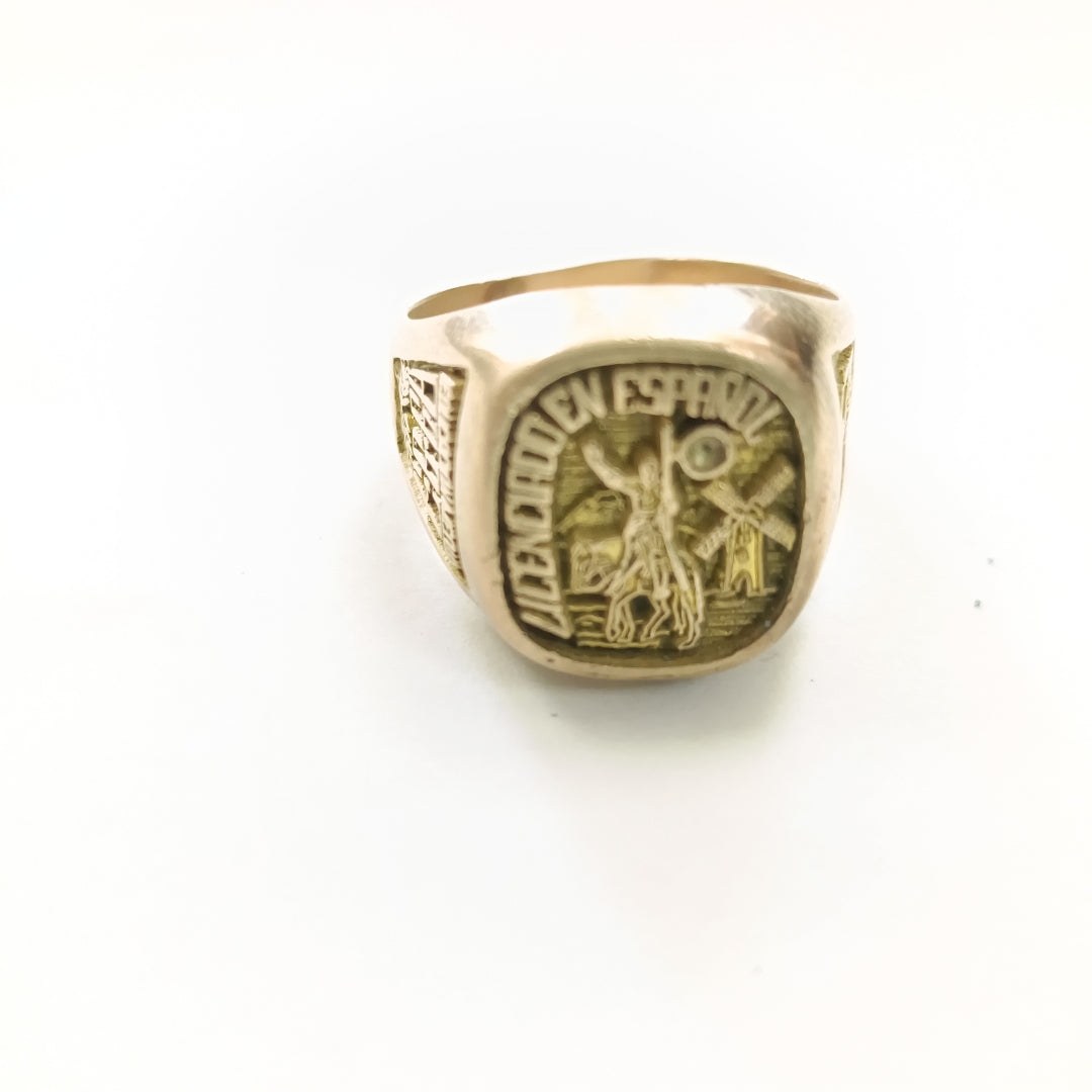 ANILLO DE GRADUACIÓN ORO 10 K 8 GRMS (SEMINUEVO)