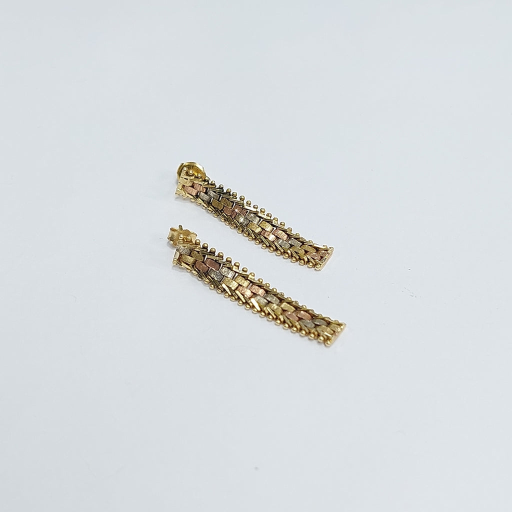 BROQUELES PAR ORO COMBINADO 14 K 4,10 GRMS (SEMINUEVO)
