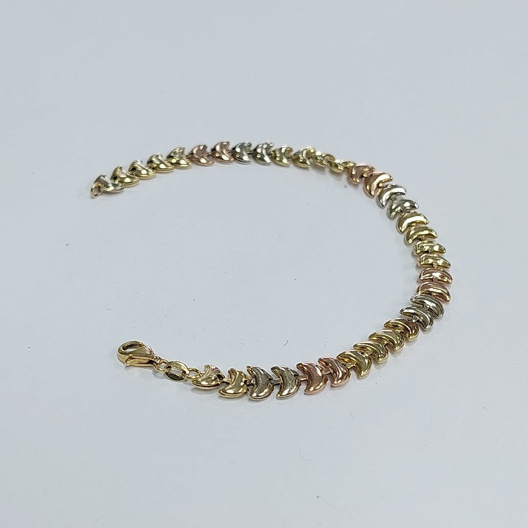 PULSERA ORO COMBINADO 14 K 6,50 GRMS (SEMINUEVO)