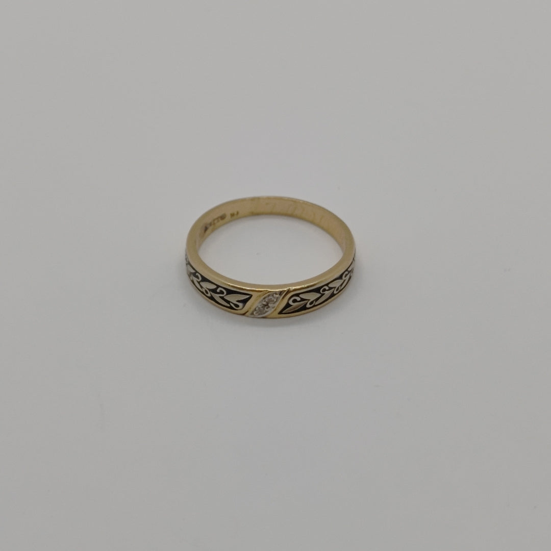ANILLITO ORO COMBINADO 14 K 2,30 GRMS (SEMINUEVO)