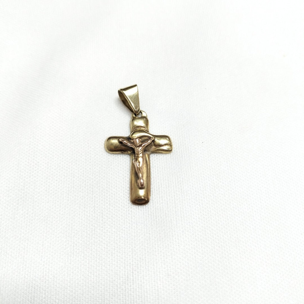 CRUCIFIJO ORO, ORO COMBINADO 10 K 1.7 GRMS (SEMINUEVO)