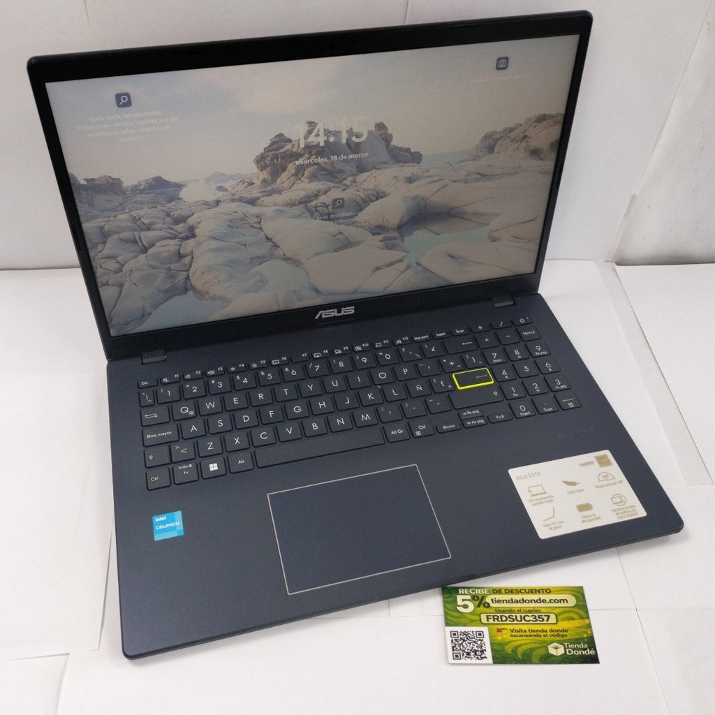LAPTOP ASUS VIVOBOOK E510KA-BR760W (2024) 128 GB SSD 4 GB RAM (SEMINUEVO)