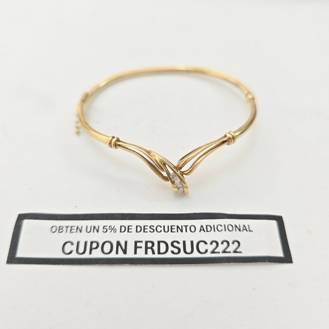 PULSERA RIGIDA ORO 14 K 6.8 GRMS (SEMINUEVO)