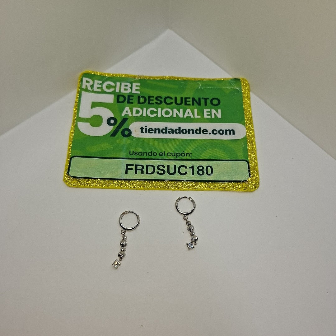 ARRACADAS PAR ORO BLANCO 14 K 2,90 GRMS (SEMINUEVO)