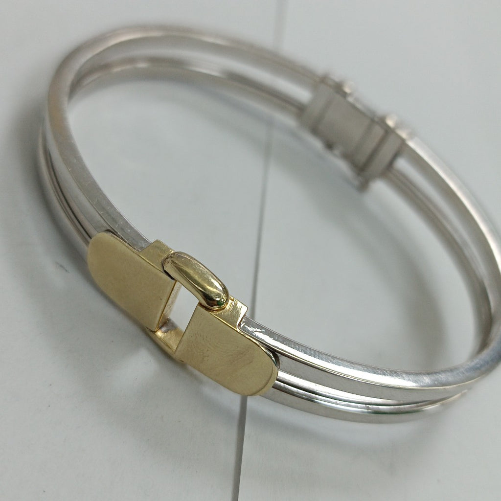 BRAZALETE ORO, ORO BLANCO 14 K 19.6 GRMS (SEMINUEVO)