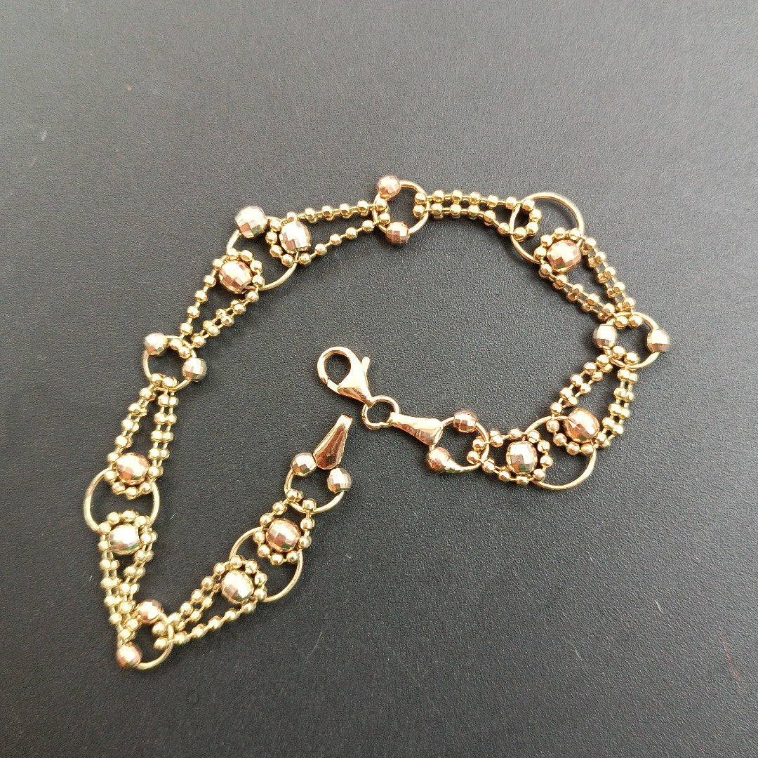 PULSERA ORO COMBINADO 14 K 8,10 GRMS (SEMINUEVO)
