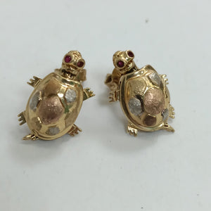 BROQUELES PAR ORO 14 K 4.9 GRMS (SEMINUEVO)